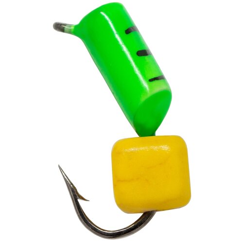 Мормышка Condor Столбик с Сырным кубиком зеленый 30 мм 15 шт 1630₽