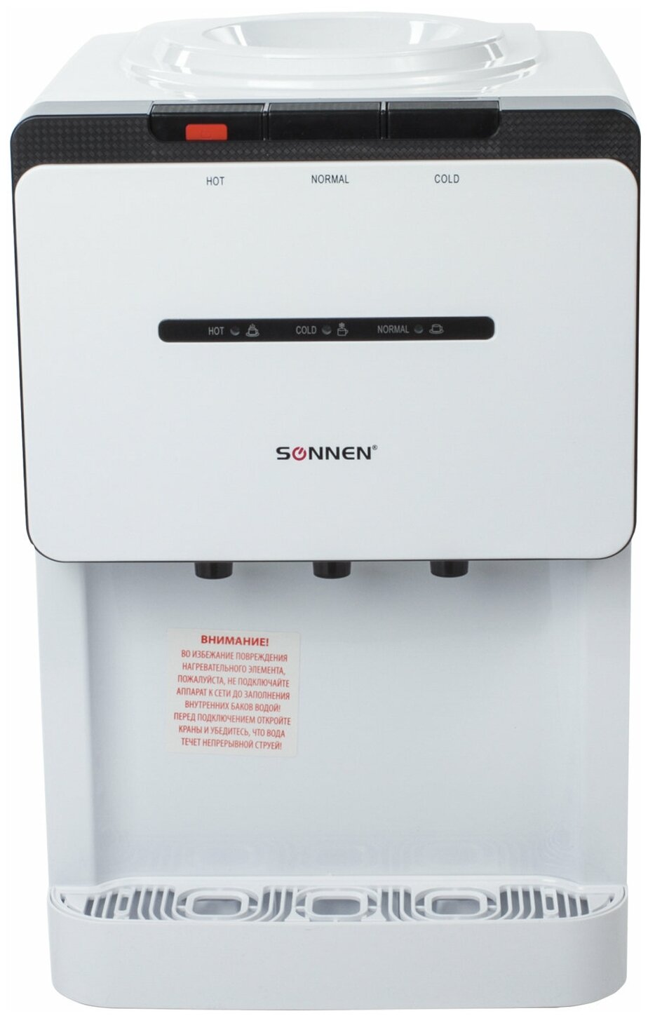 Кулер для воды SONNEN TSE-02, настольный, электронное охлаждение/нагрев, 3 крана, белый/черный, 453976 - фото №13
