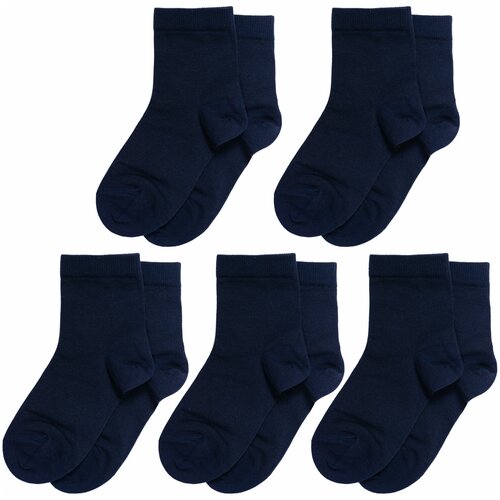Комплект из 5 пар детских носков LORENZLine темно-синие, размер 10-12