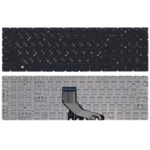 Клавиатура keyboard для ноутбука HP 250 G7 G8 255 G7 256 G7 17-CA 17-CA000 17-BY 17-BY000 черная с подсветкой 1505₽
