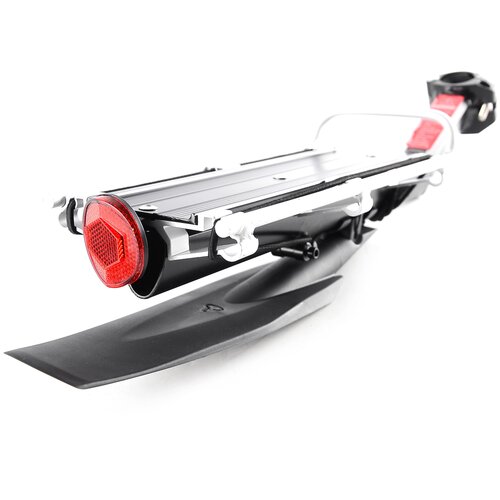 Багажник консольный на велосипед TRIX BLF-H18, совместим с колесами 20-29, быстросъемный, алюминиевый, черно-серебристый