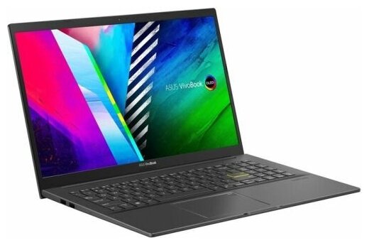 Ноутбук Asus VivoBook K513EA-L12236 Core i7 1165G7 16Gb SSD512Gb Intel Iris Xe graphics 156 OLED FHD 1920x1080 noOS black WiFi BT Cam