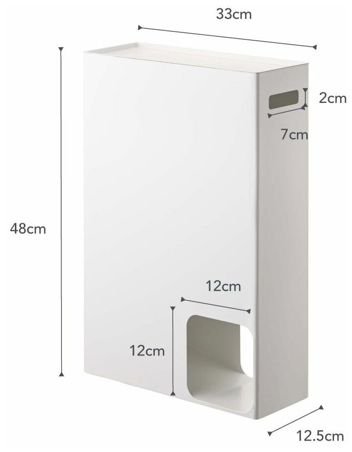 Подставка с отделением для хранения туалетной бумаги PLATE Yamazaki
