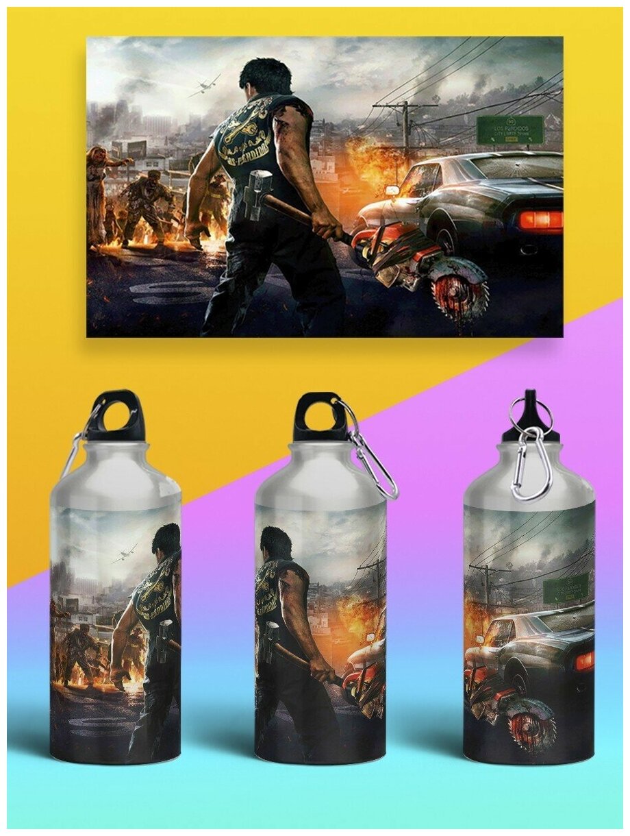 Бутылка спортивная,туристическая фляга, 500мл Dead Rising 3 - 1
