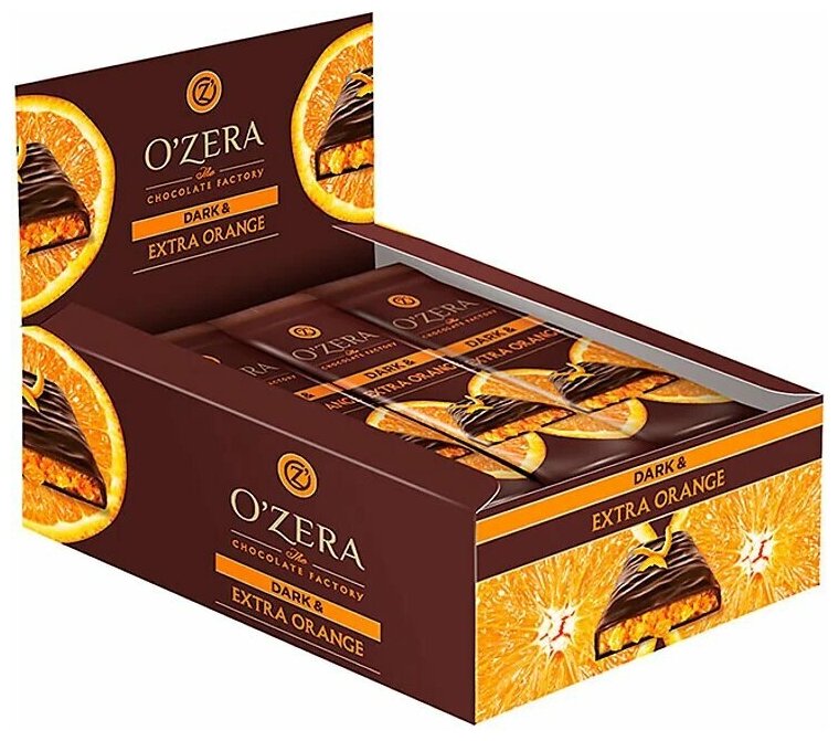 "OZera", шоколад горький Dark & Extra Orange, 40 г (упаковка 15 шт.)KDV - фотография № 6