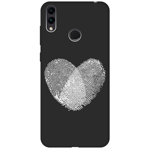 Матовый чехол Lovely Fingerprints W для Honor 8C / Хонор 8С с 3D эффектом черный матовый чехол tennis w для honor 8c хонор 8с с 3d эффектом черный