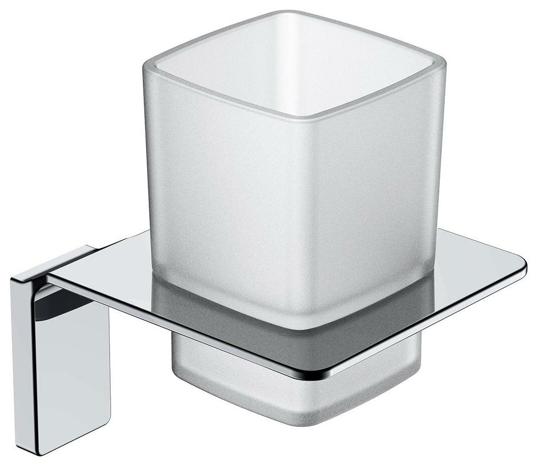 Подстаканник IDDIS Slide подвесной, матовое стекло/металл, цвет хром SLISCG1i45
