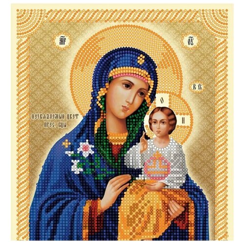Икона божией матери неувядаемый цвет, набор для вышивания