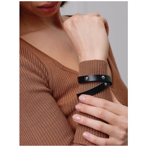 Браслет Joden, металл, размер 17.5 см, размер one size, серый, черный браслет женский largo joden браслет на руку с кольцом кожаный