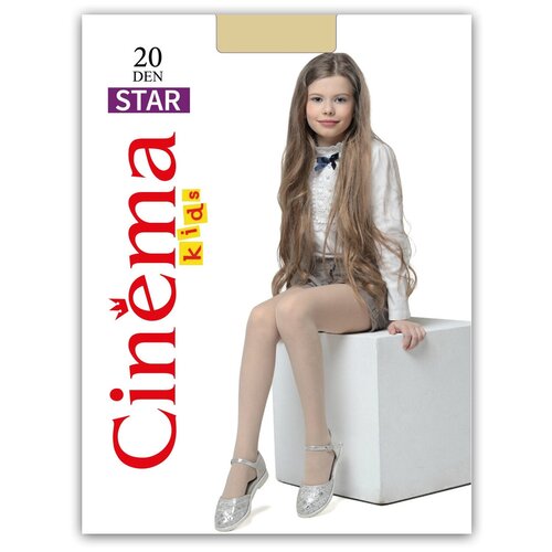 Детские колготки Cinema Star 20 с блеском, Цвет бежевый, Размер 128-134