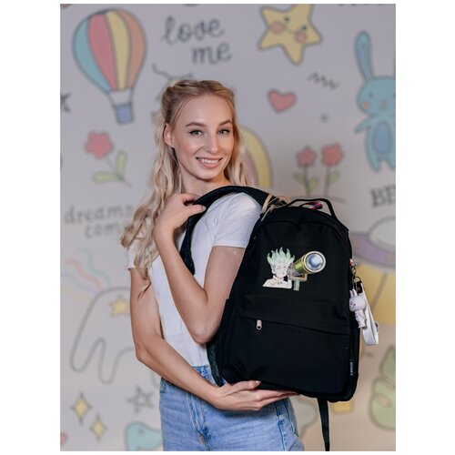 фото Рюкзак сэнку исигами / senkuu ishigami из аниме доктор стоун / dr.stone черный redweeks