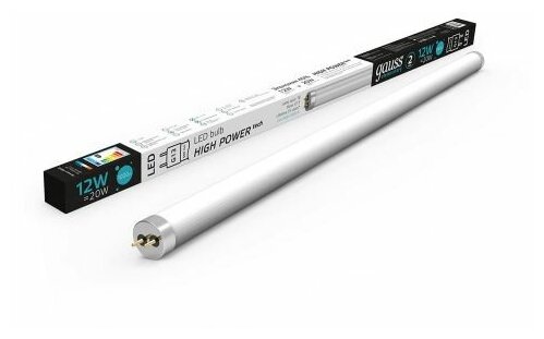 Светодиодная лампа Gauss Elementary T8 12W 1000lm 4000K G13 600mm стекло LED 1/20