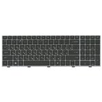 Клавиатура (keyboard) 676504-251 для ноутбука HP ProBook 4540s, 4545s, 4740s, черная с серой рамкой - изображение
