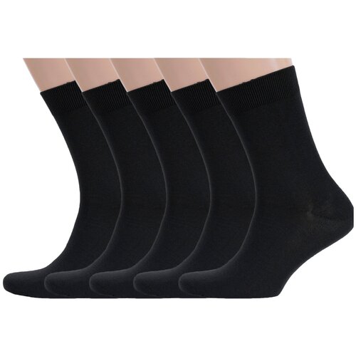 Носки RuSocks, 5 пар, размер 25 (38-40), черный