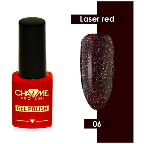 CHARME-PRO Гель-лак Pro Line Laser Red Effect, 10 мл, 06 - круз гель лак charme cristal effect 11 янтарь 10г