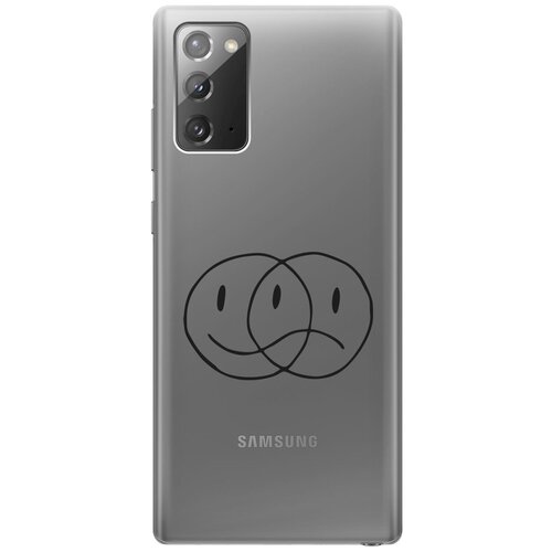 Силиконовый чехол с принтом Two Faces для Samsung Galaxy Note 20 / Самсунг Ноут 20 силиконовый чехол с принтом two faces для samsung galaxy note 20 ultra самсунг ноут 20 ультра