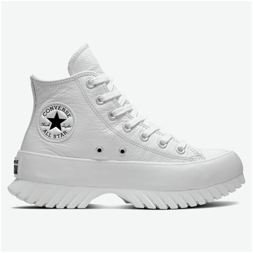 Кеды Converse Chuck Taylor All Star, демисезонные, повседневные, натуральная кожа, высокие, размер 5US (37.5EU), белый