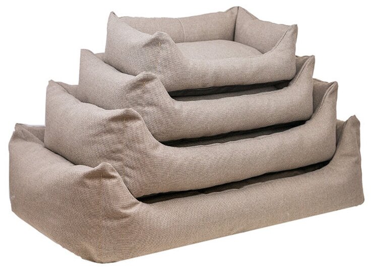 Tappi Лежак "Шабли" прямоугольный с подушкой, бежевый, №1 (45*33*15 см) - фотография № 2