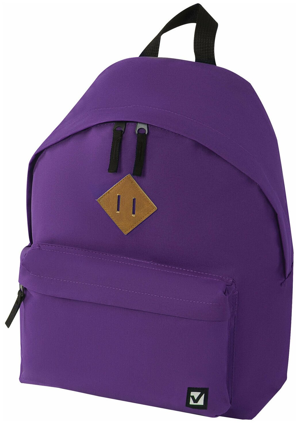 Рюкзак BRAUBERG сити-формат один тон, универсальный, фиолетовый, 41х32х14 см, 225376