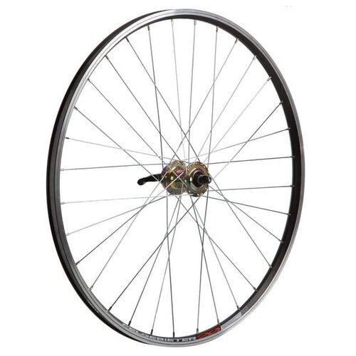 фото Колесо 29" перед. двойной обод 32 отв. (колесо 29" перед 2-й обод 32 отв., втулка sf b07f неохром алюм под диск 6 болтов, э-к, пром подшип) felgebieter