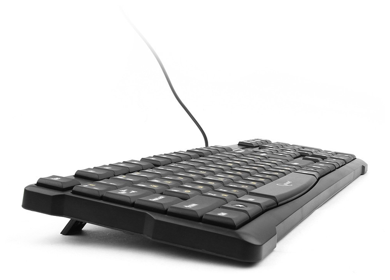 Клавиатура Gembird черная, USB, лазерная гравировка символов, кабель 1.85м - фото №3