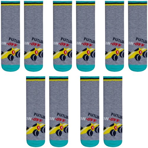 фото Комплект из 5 пар детских носков rusocks (орудьевский трикотаж) рис. 01, серые, размер 18-20