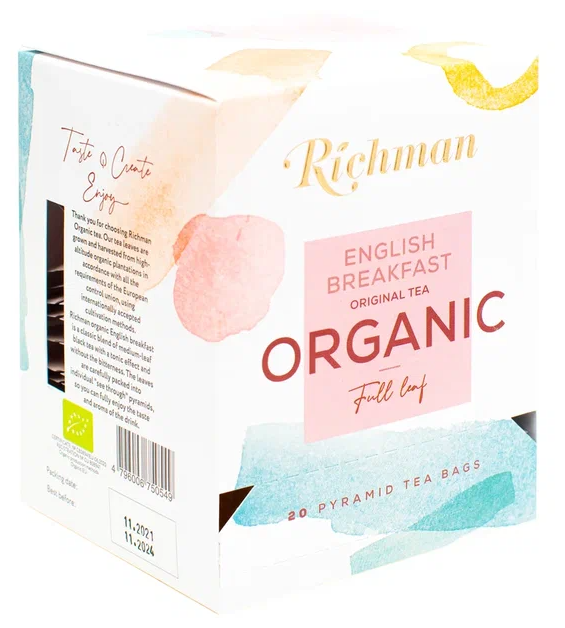 Чай черный Richman Organic FBOP в пирамидках, 20 пак.