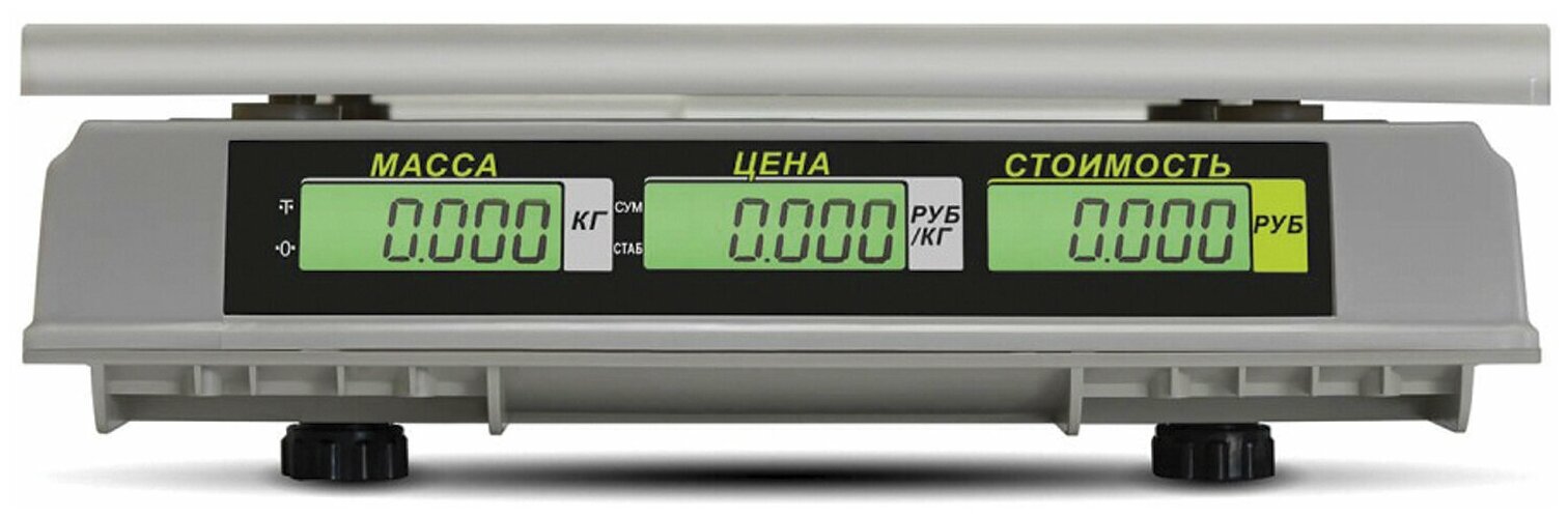 Весы торг. Mertech M-ER 326AC-32.5 LCD серый (3041) - фото №20