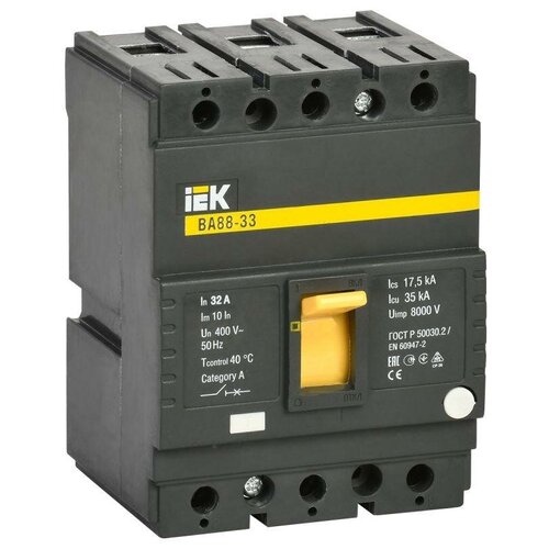 Выключатель автоматический 3п 32А 35кА ВА 88-33 IEK SVA20-3-0032 (3шт.) выключатель автоматический 3п 200а 35ка ва 88 35 iek sva30 3 0200