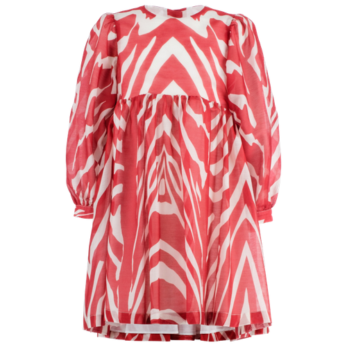 фото Модное нарядное красное платье с длинным рукавом для девочки deux lignes boho рост 128