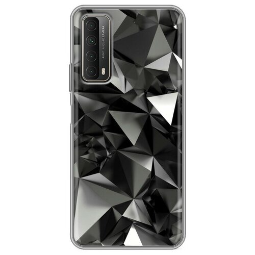 Дизайнерский силиконовый чехол для Хуавей П Смарт 2021 / Huawei P Smart (2021) Черные кристаллы дизайнерский горизонтальный чехол книжка для хуавей п смарт 2021 huawei p smart 2021 цветы