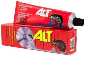 Клей-ловушка от грызунов (мышей и крыс) и насекомых "ALT" Нетоксичный (туба 135гр), Родемос