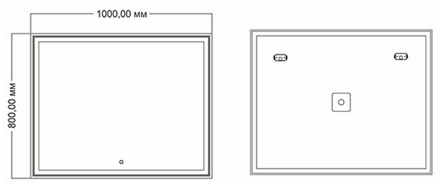 Зеркало MIXLINE "Мелис" 1000*800 (ШВ) сенсорный выключатель, светодиодная подсветка - фотография № 3