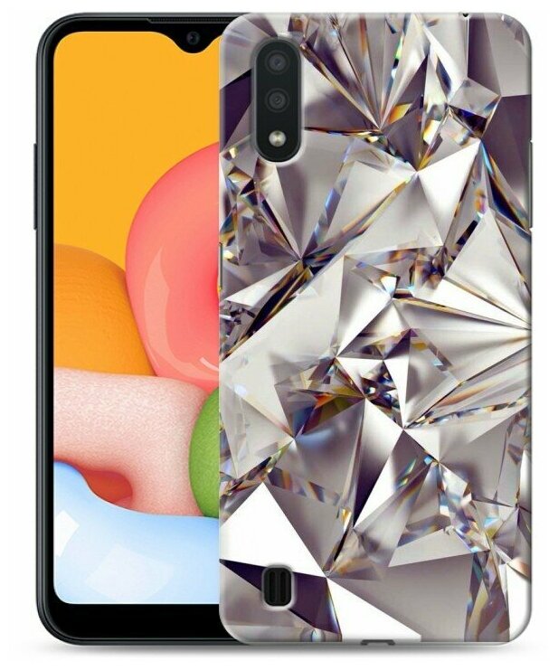 Дизайнерский силиконовый чехол для Samsung Galaxy A01 Креатив дизайн