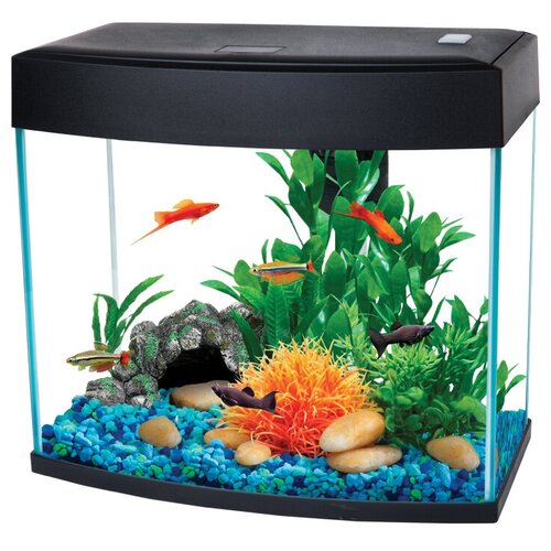 Аквариум AA-AQUARIUMS AA Aquarium BasicP 14л, панорамный черный, 340*192*310мм