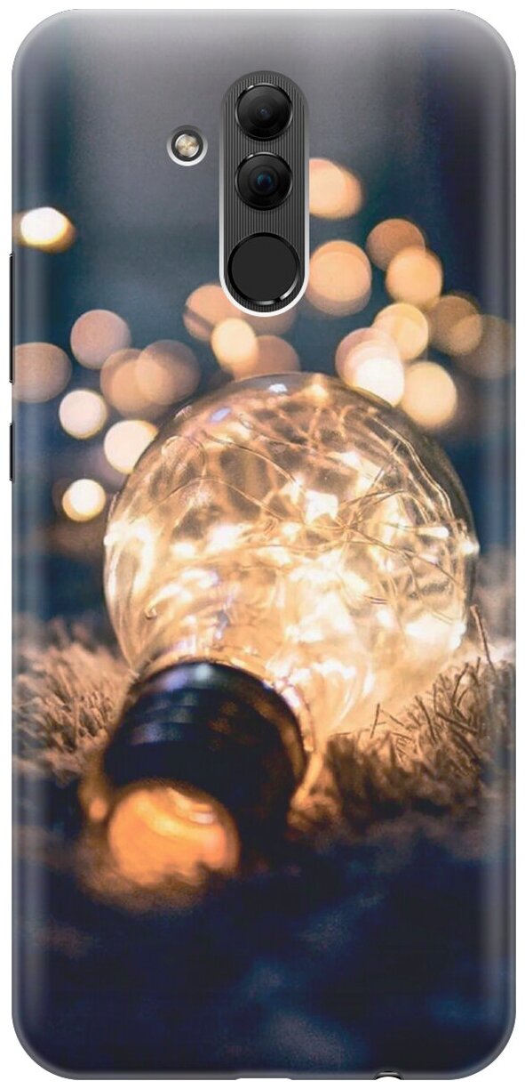 Силиконовый чехол на Huawei Mate 20 Lite / Хуавей Мейт 20 Лайт с принтом "Гирлянда в лампочке"