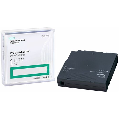 Магнитная лента незаписанная HPE HPE LTO-7 Ultrium 15TB RW Data Cartridge картриджи hpe lto 8 30tb rw non cust lbl 20 crtg q2078an