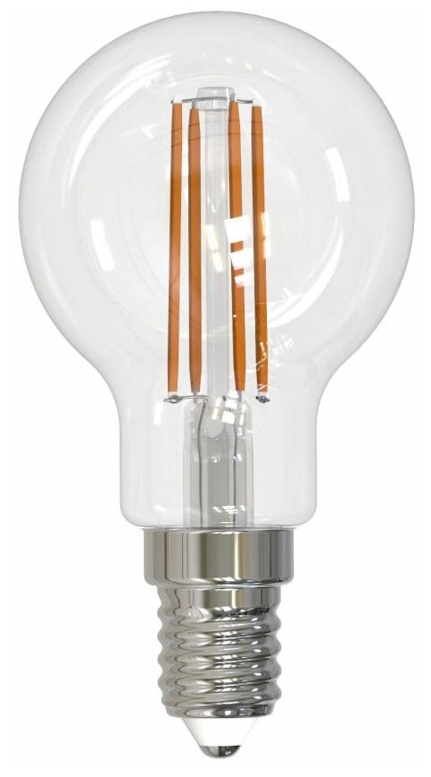 Uniel Лампа светодиодная филаментная (UL-00005176) Uniel E14 11W 3000K прозрачная LED-G45-11W/3000K/E14/CL PLS02WH