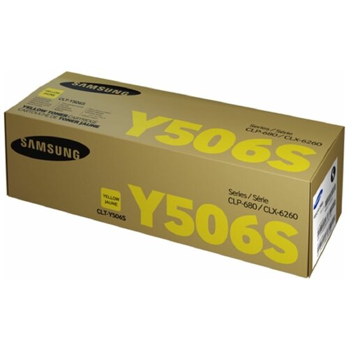 тонер картридж samsung clt y506s yellow Картридж лазерный SAMSUNG (CLT-Y506S) CLP-680/CLX-6260, оригинальный, желтый, ресурс 1500 стр.