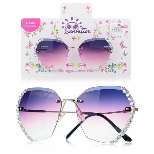 фото Lukky солнцезащитные очки со стразами, фиолетовый
