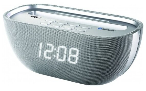 BV-Q-17WSU BVItech радио-часы сетевые (белый/серебро/USB/BT)