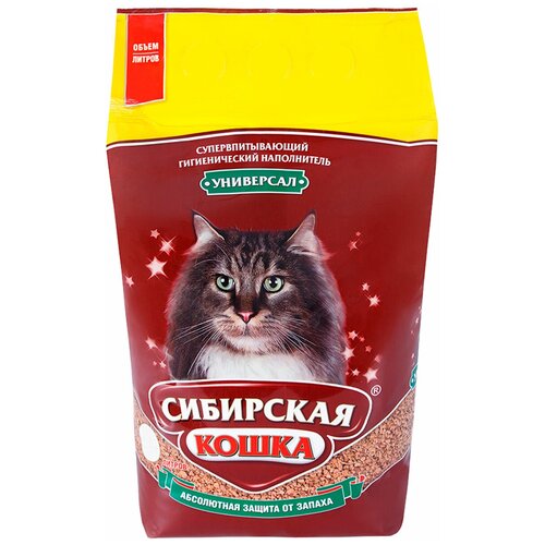 Сибирская кошка универсал наполнитель впитывающий для туалета кошек (20 л х 4 шт)