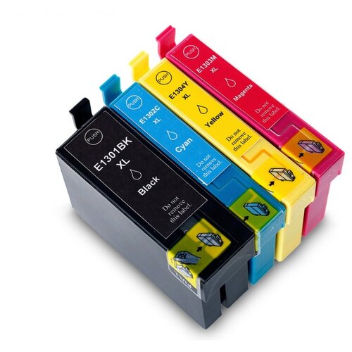 Картриджи для Epson T1301 / T1302 / T1303 / T1304 (4шт.) 20 compatible epson t1301 t1305 ink cartridges for workforce wf 3010dw wf 3540dtwf wf 7515 wf 7525