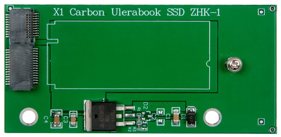 Адаптер-переходник для установки накопителя SSD SFF (20+6 Pin) от Lenovo ThinkPad X1 Carbon laptop в разъем SATA 3 / NFHK N-X1S