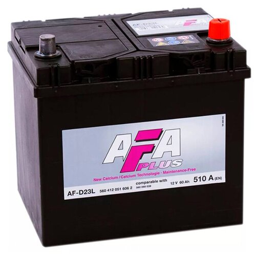 Аккумулятор AFA 60 А/ч, европейская полярность AF-D23L AFA-560412
