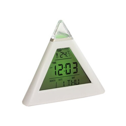 Часы-будильник Irit IR-636, термометр, календарь, форма-пирамида