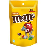 M&M's драже с арахисом и молочным шоколадом, 80 г