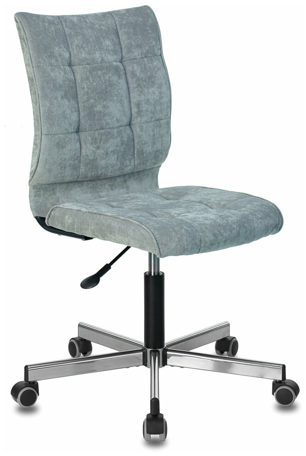 Кресло офисное BRABIX Stream MG-314  без подлокотников пятилучие серебристое ткань темно-синее 532397 MG-314_532397