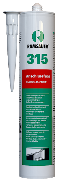 315 ANSCHLUSSFUGE Ramsauer® герметик предназначен для уплотнения швов фасадов, панелей и подоконников(серый)