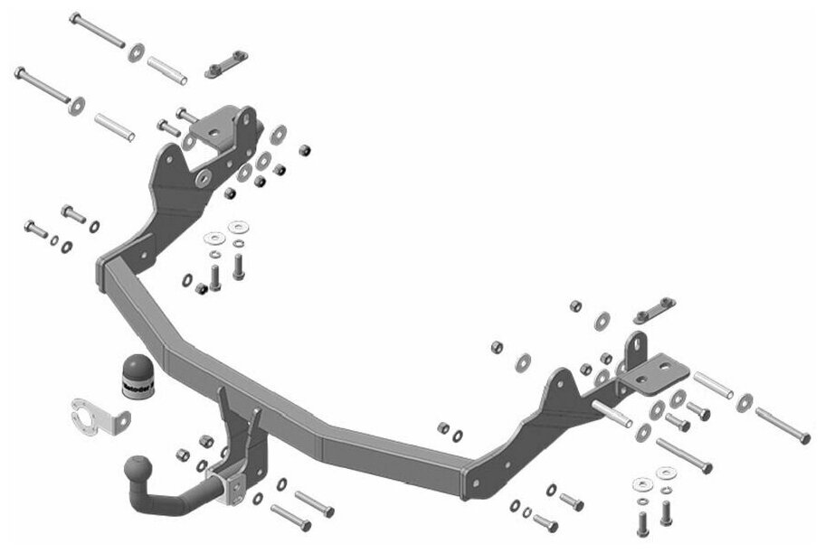 Фаркоп Motodor на Хендай Гранд Старекс 2008-2022, арт:90912-A-2